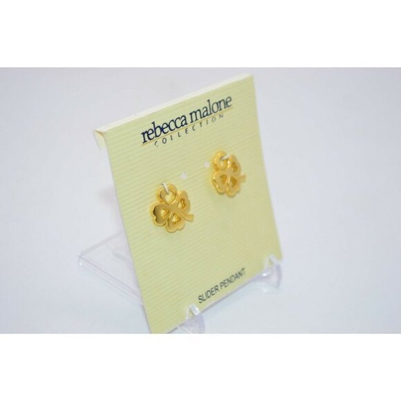 Rebecca Malone Gold Tone Four Leaf Clover Slider - Picture 2 of 4